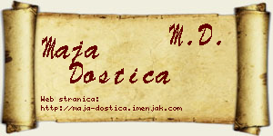 Maja Dostica vizit kartica